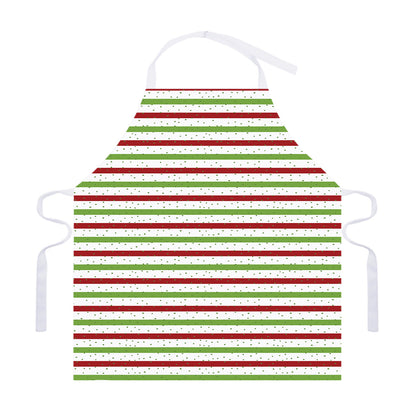Merry Christmas Striped Pattern Print Adjustable Apron