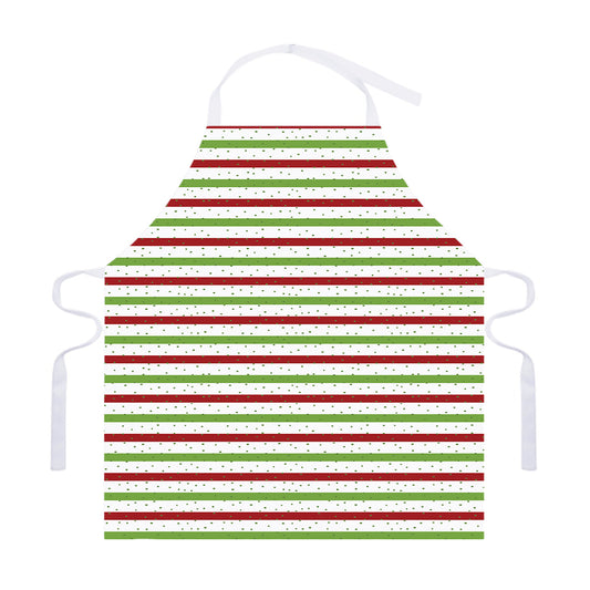 Merry Christmas Striped Pattern Print Adjustable Apron