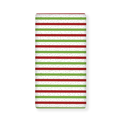 Merry Christmas Striped Pattern Print Baby Crib Sheet