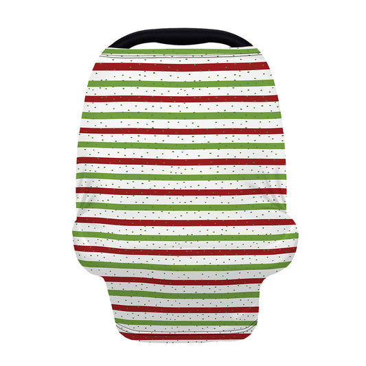 Merry Christmas Striped Pattern Print Baby Seat Cover