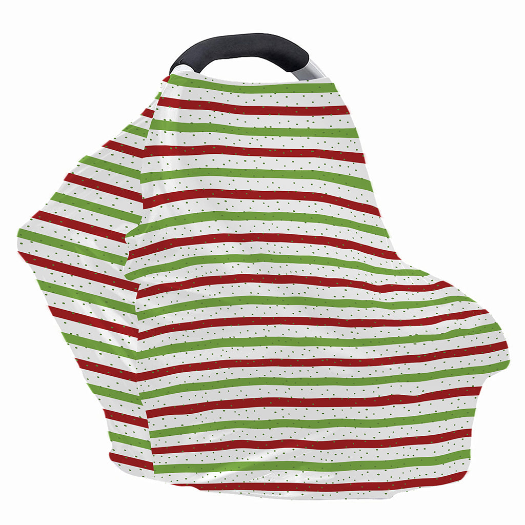 Merry Christmas Striped Pattern Print Baby Seat Cover