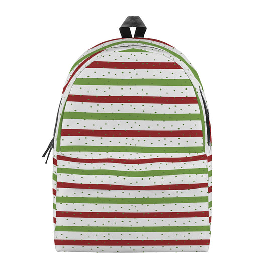 Merry Christmas Striped Pattern Print Backpack