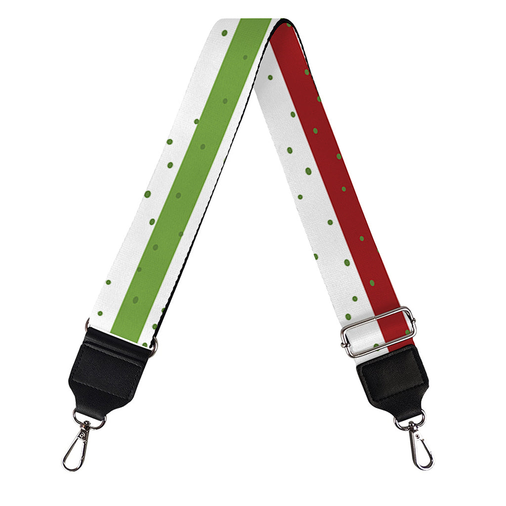 Merry Christmas Striped Pattern Print Bag Strap