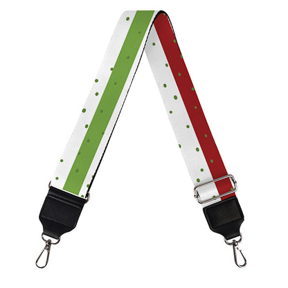 Merry Christmas Striped Pattern Print Bag Strap