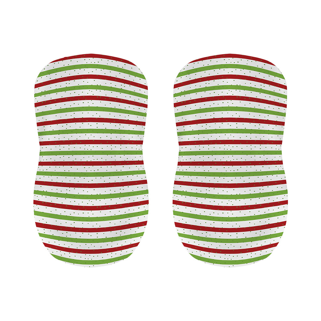 Merry Christmas Striped Pattern Print Bar Stool Covers