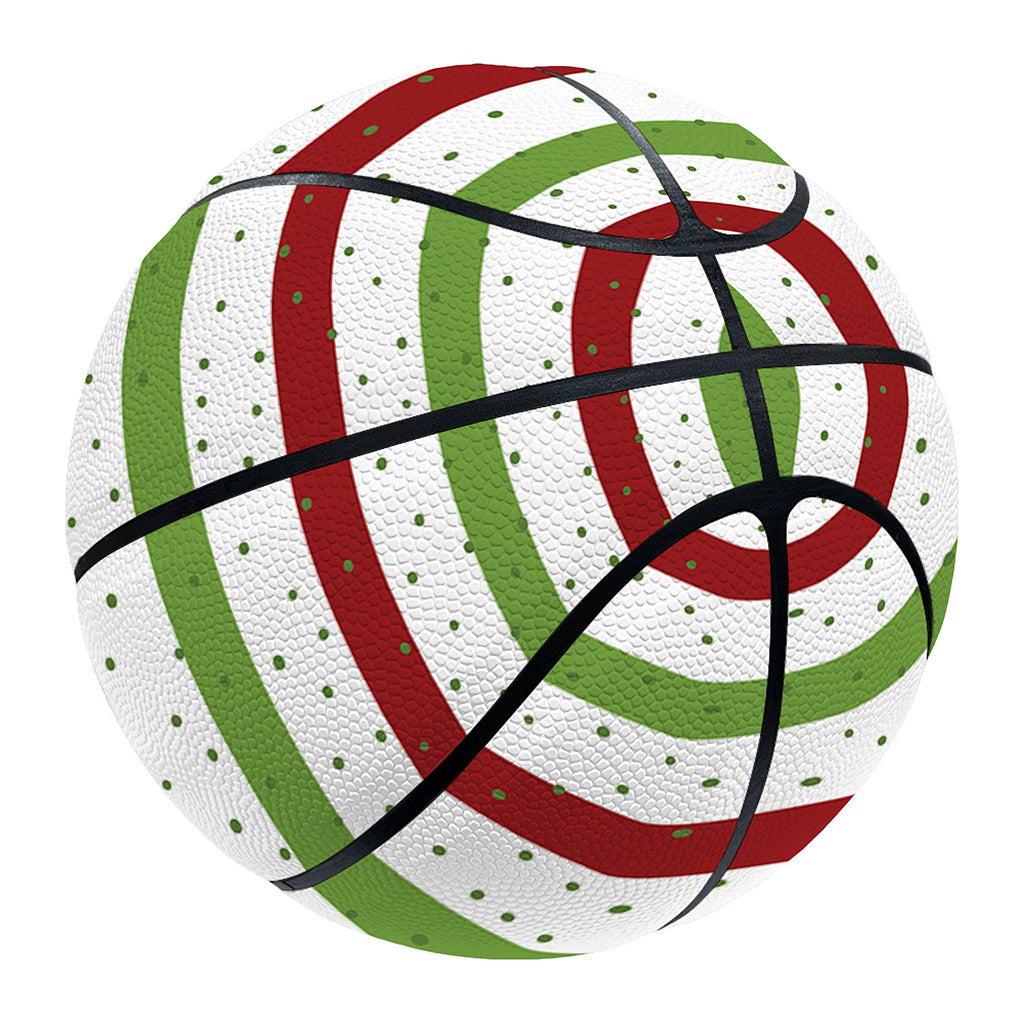 Merry Christmas Striped Pattern Print Basketball