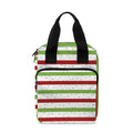 Merry Christmas Striped Pattern Print Bible Tote Bag