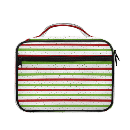 Merry Christmas Striped Pattern Print Briefcase Bible Bag