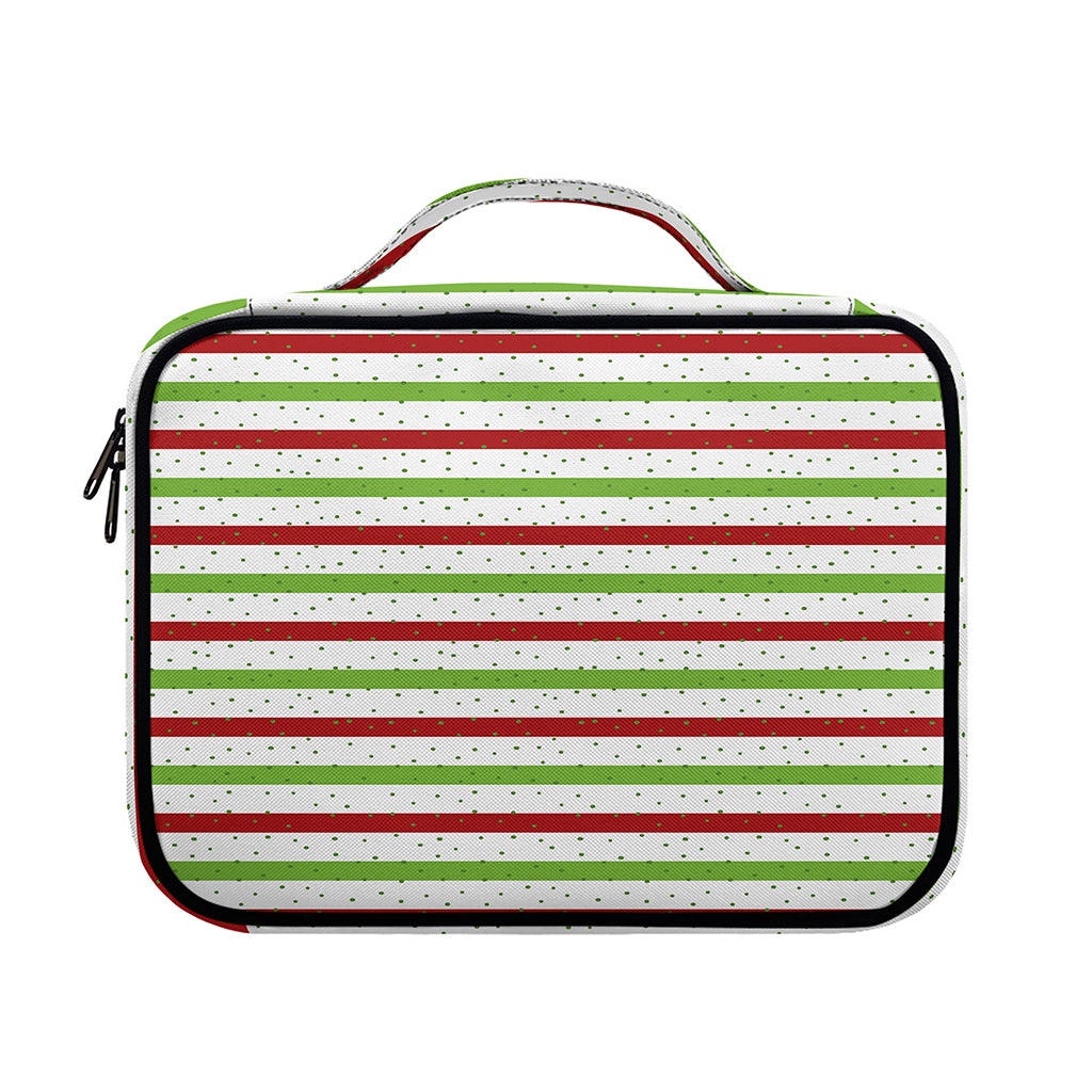 Merry Christmas Striped Pattern Print Briefcase Bible Bag