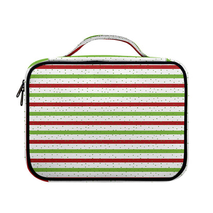 Merry Christmas Striped Pattern Print Briefcase Bible Bag