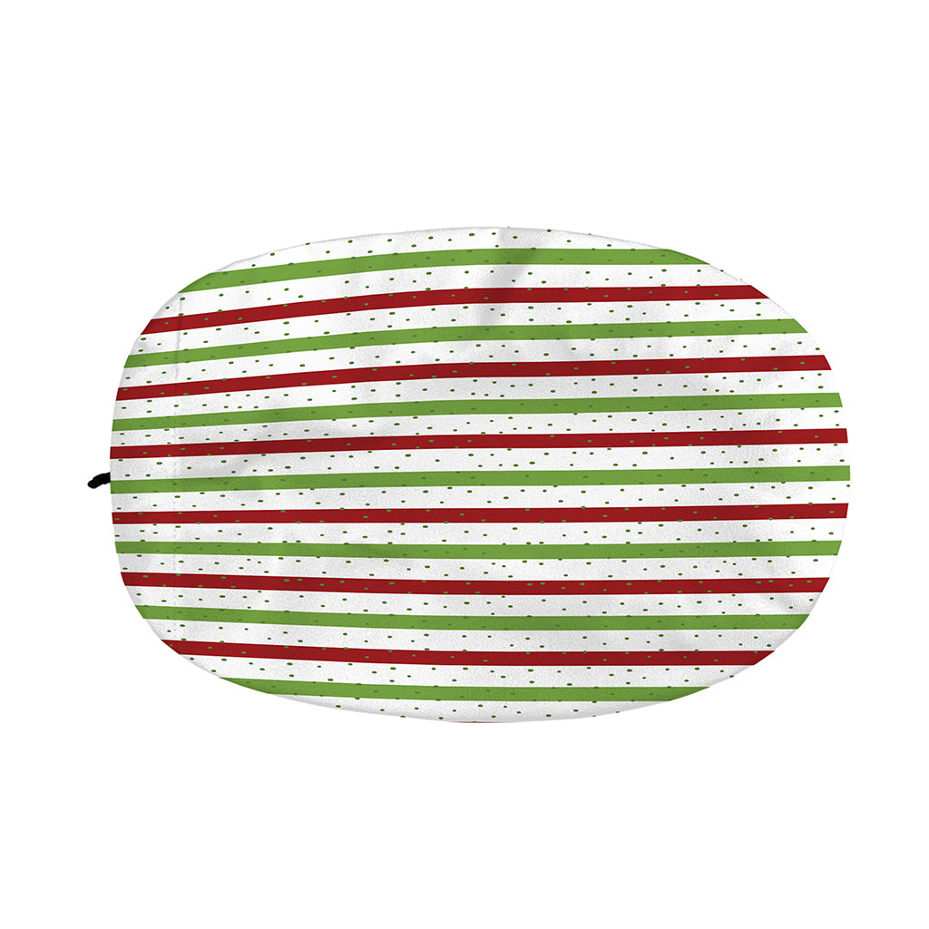 Merry Christmas Striped Pattern Print Car Side Mirror Covers