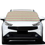 Merry Christmas Striped Pattern Print Car Windshield Snow Cover
