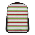 Merry Christmas Striped Pattern Print Casual Backpack