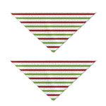 Merry Christmas Striped Pattern Print Dog Bandana