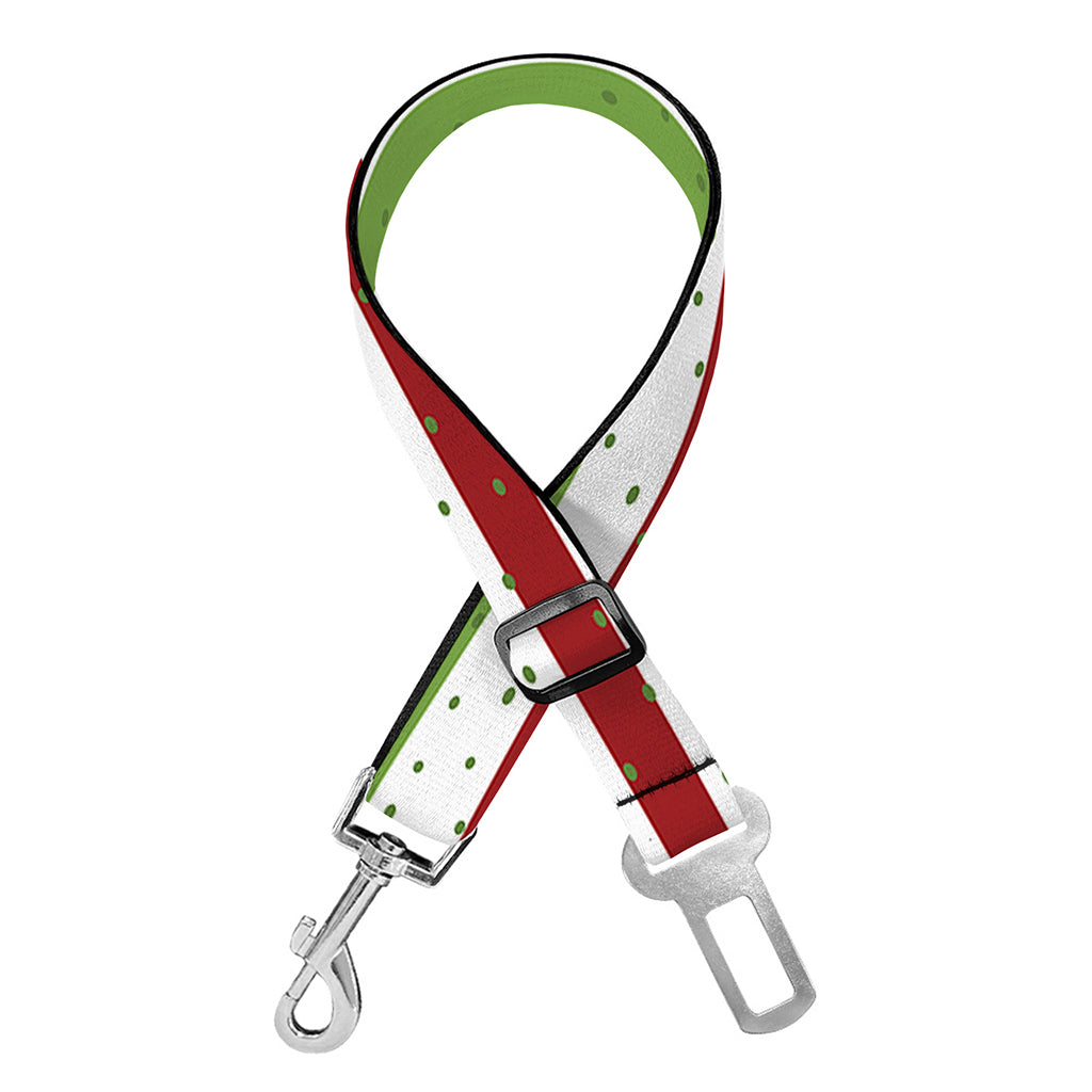Merry Christmas Striped Pattern Print Dog Seat Belt