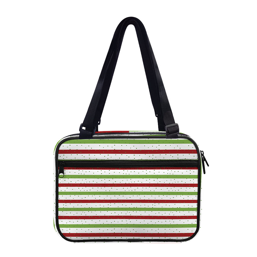 Merry Christmas Striped Pattern Print Double Strap Bible Bag