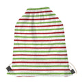 Merry Christmas Striped Pattern Print Drawstring Bag