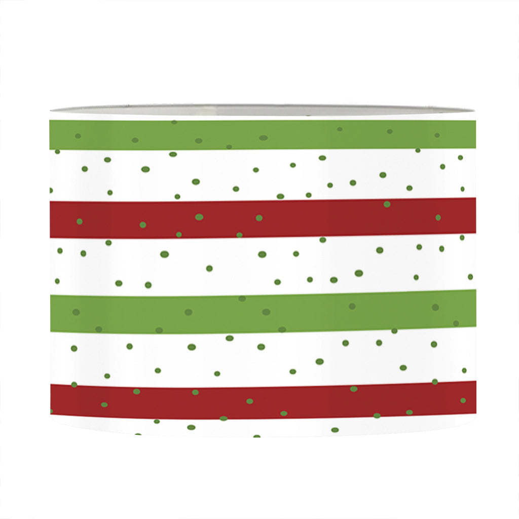 Merry Christmas Striped Pattern Print Drum Lamp Shade