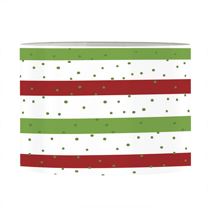Merry Christmas Striped Pattern Print Drum Lamp Shade