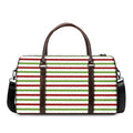 Merry Christmas Striped Pattern Print Duffel Bag