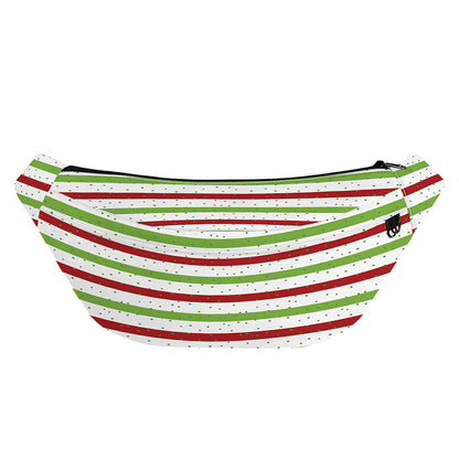Merry Christmas Striped Pattern Print Fanny Pack