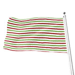 Merry Christmas Striped Pattern Print Flag