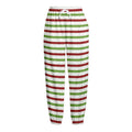 Merry Christmas Striped Pattern Print Fleece Lined Knit Pants