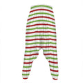 Merry Christmas Striped Pattern Print Hammer Pants