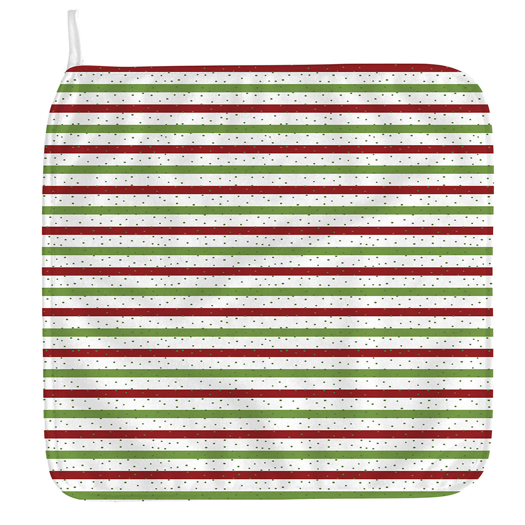Merry Christmas Striped Pattern Print Hand Towel