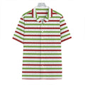 Merry Christmas Striped Pattern Print Hawaiian Shirt
