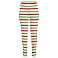 Merry Christmas Striped Pattern Print High-Waisted Pocket Leggings