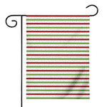 Merry Christmas Striped Pattern Print House Flag
