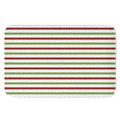 Merry Christmas Striped Pattern Print Indoor Door Mat