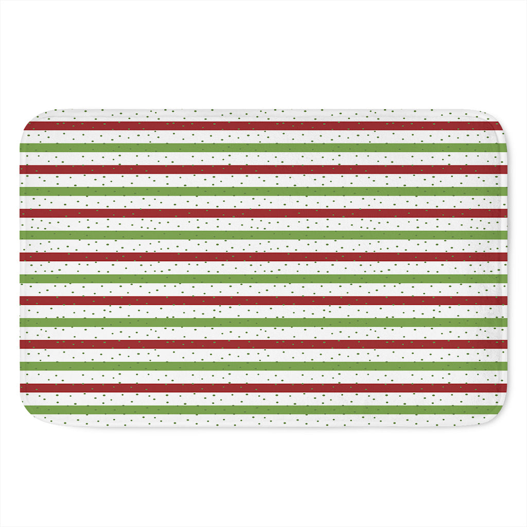 Merry Christmas Striped Pattern Print Indoor Door Mat