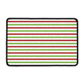 Merry Christmas Striped Pattern Print Kitchen Mat
