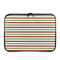 Merry Christmas Striped Pattern Print Laptop Sleeve