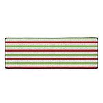 Merry Christmas Striped Pattern Print Long Kitchen Mat