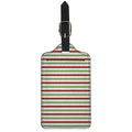 Merry Christmas Striped Pattern Print Luggage Tag