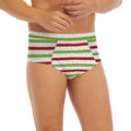 Merry Christmas Striped Pattern Print Men's Briefs