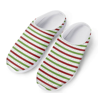 Merry Christmas Striped Pattern Print Mesh Casual Shoes