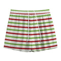 Merry Christmas Striped Pattern Print Mesh Shorts