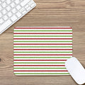 Merry Christmas Striped Pattern Print Mouse Pad