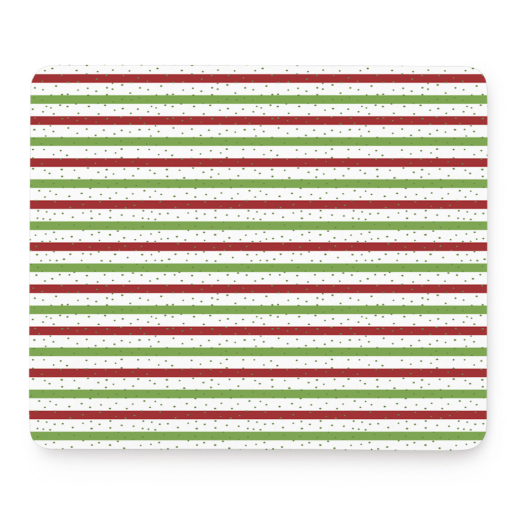 Merry Christmas Striped Pattern Print Mouse Pad