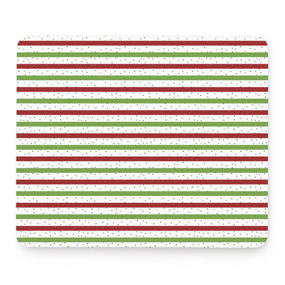 Merry Christmas Striped Pattern Print Mouse Pad