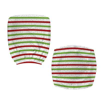Merry Christmas Striped Pattern Print Office Chair Cover