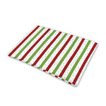 Merry Christmas Striped Pattern Print Pet Cooling Mat Cover