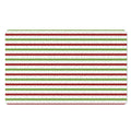 Merry Christmas Striped Pattern Print Polyester Doormat