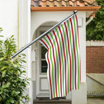 Merry Christmas Striped Pattern Print Polyester Flag