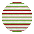 Merry Christmas Striped Pattern Print Round Blanket