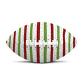 Merry Christmas Striped Pattern Print Rugby Ball